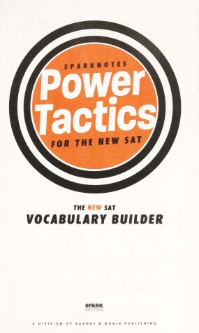 Book cover for SAT: Vocabulary Builder (Sparknotes Power Tactics)