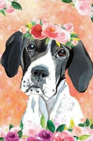 Cover of Journal Notebook For Dog Lovers English Pointer In Flowers