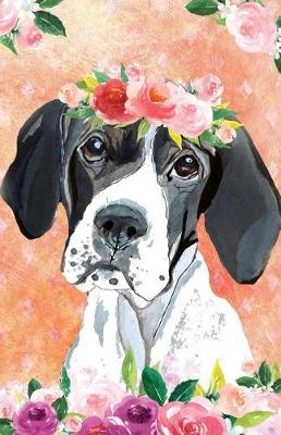 Cover of Journal Notebook For Dog Lovers English Pointer In Flowers