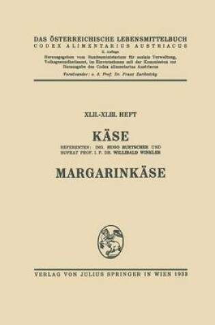 Cover of Kase. Margarinkase