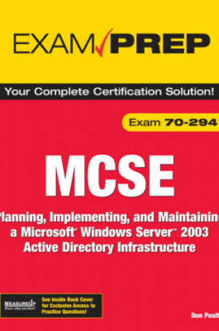 Cover of MCSE 70-294 Exam Prep