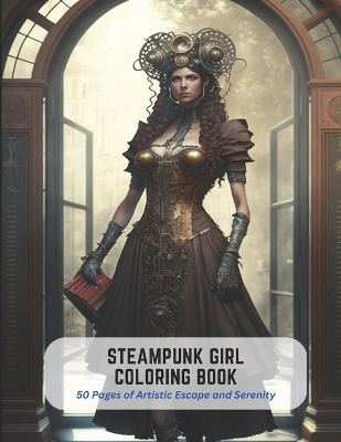 Book cover for Steampunk Girl Coloring Book