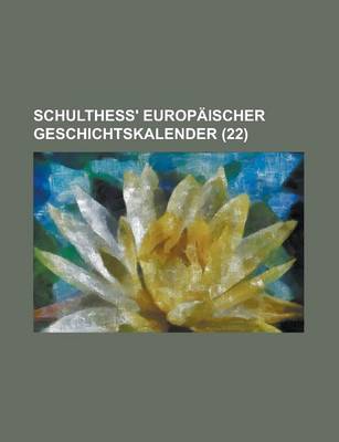 Book cover for Schulthess' Europaischer Geschichtskalender (22)