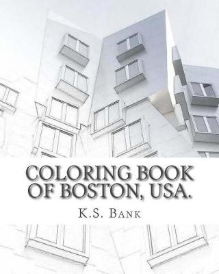 Book cover for Coloring Book of Boston, USA.