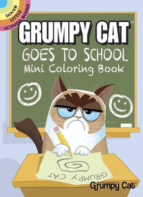 Book cover for Grumpy Cat Goes to School Mini Coloring Book