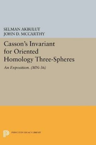 Cover of Casson's Invariant for Oriented Homology Three-Spheres