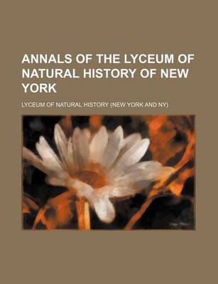 Book cover for Annals of the Lyceum of Natural History of New York