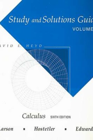 Cover of Study and Solutions Guide for Calculus Volume 2
