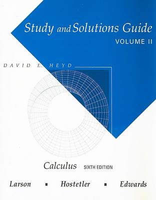 Book cover for Study and Solutions Guide for Calculus Volume 2