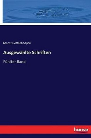 Cover of Ausgewahlte Schriften