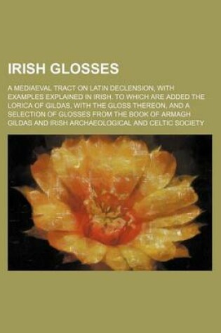 Cover of Irish Glosses; A Mediaeval Tract on Latin Declension, with Examples Explained in Irish. to Which Are Added the Lorica of Gildas, with the Gloss Thereon, and a Selection of Glosses from the Book of Armagh