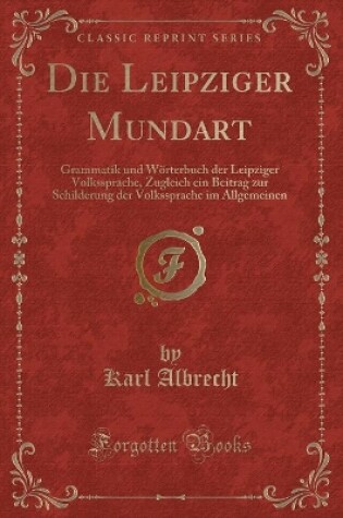 Cover of Die Leipziger Mundart