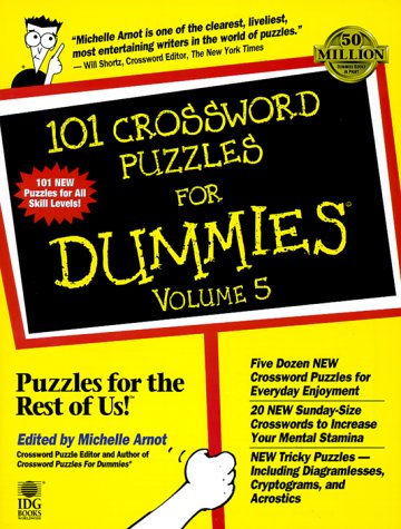 Book cover for 101 Crossword Puzzles for Dummies, Volume 5