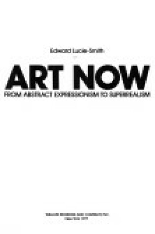 Cover of Art Now
