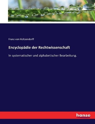 Book cover for Encyclopädie der Rechtwissenschaft