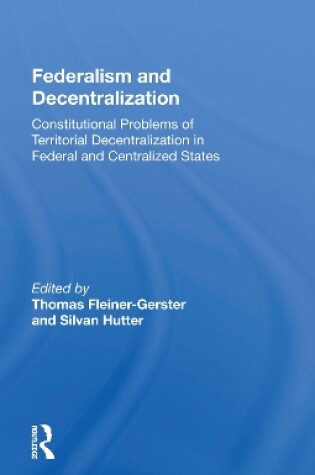 Cover of Federalism And Decentralization