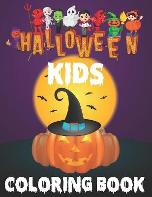 Book cover for Halloween kids coloring book