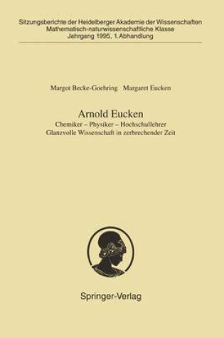 Cover of Arnold Eucken