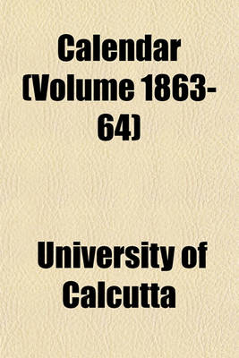 Book cover for Calendar (Volume 1863-64)