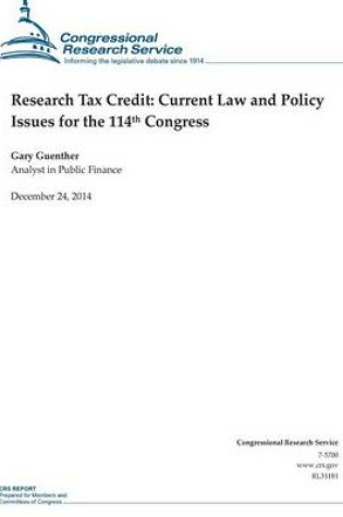 Cover of Research Tax Credit