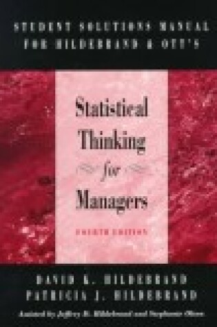 Cover of Student Solutions Manual for Hildebrand/Ott's Statistical Thinking for Managers, 4th