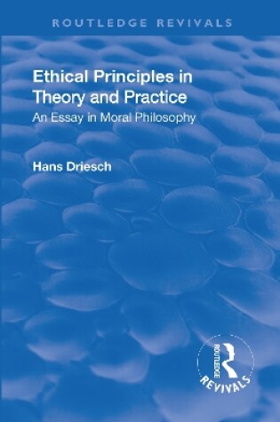 Cover of Revival: Ethical Principles in Theory and Practice (1930)