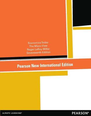 Book cover for Economics Today Pearson New International Edition, plus MyEconLab without eText