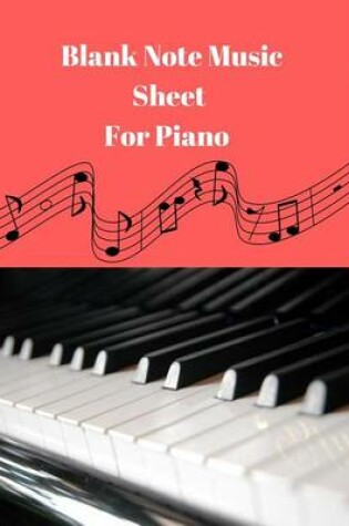 Cover of Blank Sheet Music for Piano