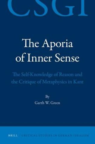 Cover of The Aporia of Inner Sense