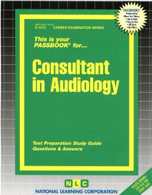 Book cover for Consultant in Audiology