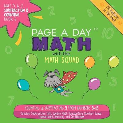 Book cover for Page a Day Math Subtraction & Counting Book 6