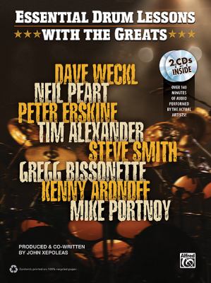 Book cover for Essential Drum Lessons with the Greats