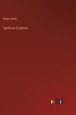 Cover of Californa Citations