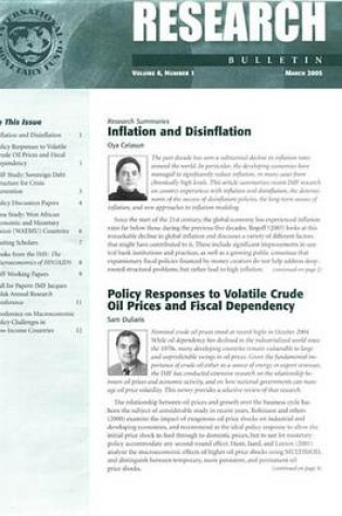 Cover of IMF Research Bulletin, March 2005