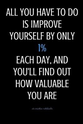 Book cover for All You have to do is improve yourself by only 1% each day, and You will find out how valuable You are