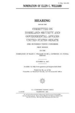 Cover of Nomination of Ellen C. Williams