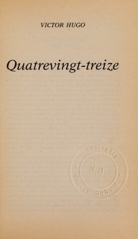 Cover of Quatre-Vingt-Cinq