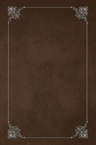Cover of Chocolate Brown 101 - Blank Notebook with Fleur de Lis Corners