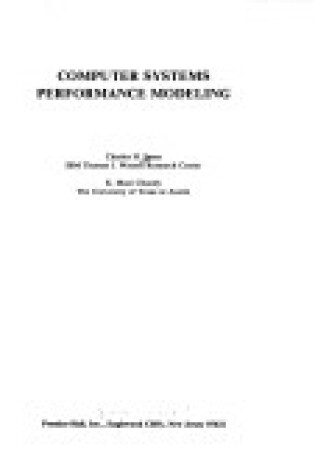 Cover of Computer Systems Performance Modelling