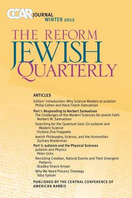 Book cover for Ccar Journal, the Reform Jewish Quarterly Winter 2012