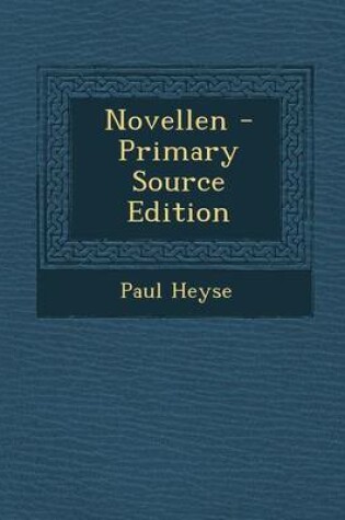 Cover of Novellen - Primary Source Edition
