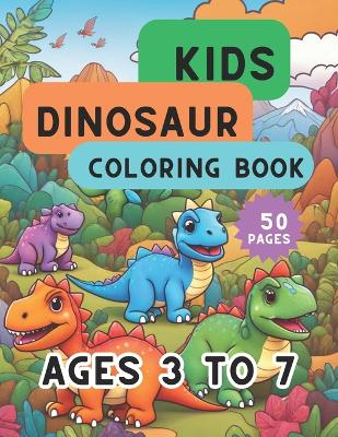 Book cover for Kids Dinosaur Coloring Book