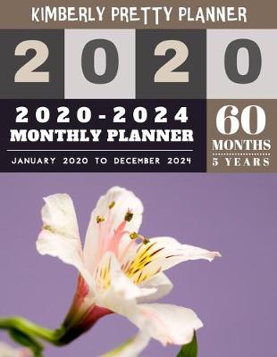 Book cover for 5 year monthly planner 2020-2024