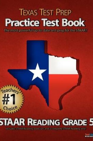 Cover of Texas Test Prep Practice Test Book Staar Reading Grade 5