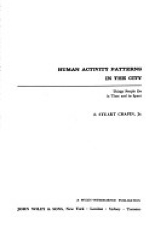 Cover of Human Activity Patterns in the City