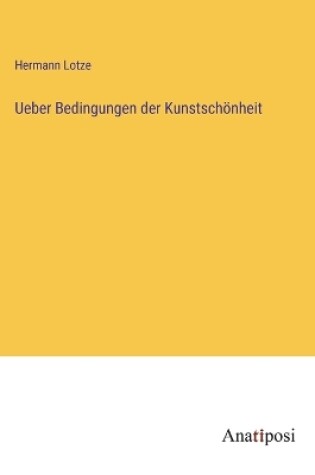 Cover of Ueber Bedingungen der Kunstschönheit