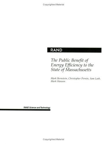 Book cover for The Public Benefit of Energy Efficiency for Massachusetts