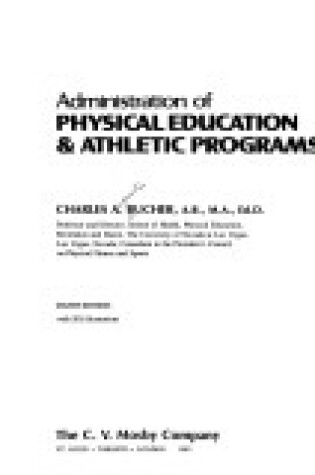 Cover of Administration of Physical Education and Athletic Programs