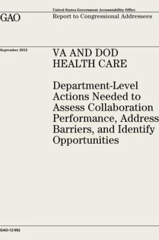Cover of VA and DOD Health Care