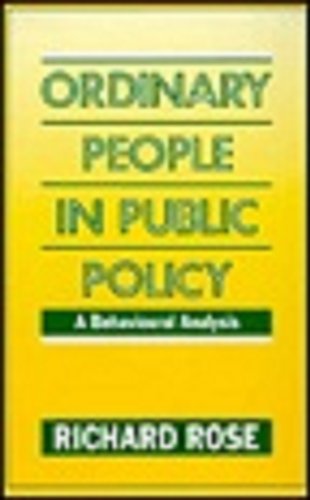 Book cover for Ordinary People in Public Policy